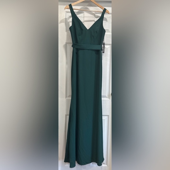 David's Bridal Deep Green Maxi Dress - Picture 8 of 12